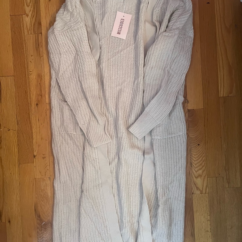 Women's Cream Long Cardigan Sweater - Missguided